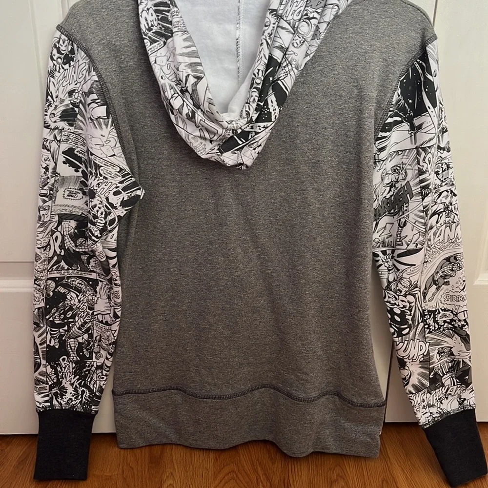 MARVEL Comic Gray Hoodie Sweatshirt Unisex - Picture 5 of 7
